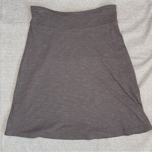 Columbia spacedye taupe gray A-line knit knee length skirt size Medium